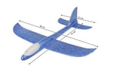 ISO Penové hádzacie Lietadlo LED 49 x 47 cm modré