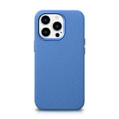 shumee Magnetické kožené puzdro na iPhone 14 Pro s puzdrom MagSafe Litchi Premium Leather Case modré