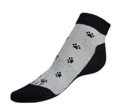 Ponožky nízke Labky čierne - 35-38 - čierna, šedá
