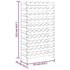 Vidaxl stojan na víno 65x29x112 cm masívna borovica