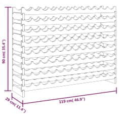 Vidaxl stojan na víno 119x29x90 cm masívna borovica