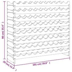 Vidaxl stojan na víno 101x29x90 cm masívna borovica