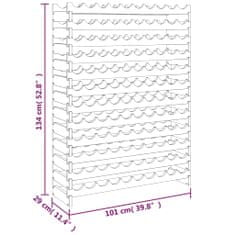 Vidaxl stojan na víno 101x29x134 cm masívna borovica