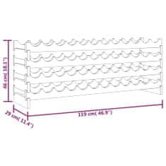 Vidaxl stojan na víno 119x29x46 cm masívna borovica