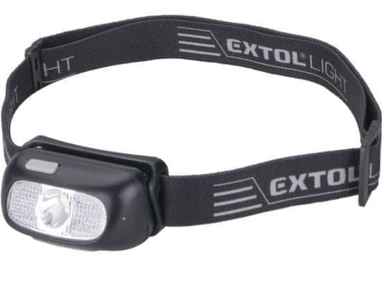 Extol Light čelovka 130lm CREE XPG, USB nabíjanie, dosvit 40m, 5W CREE XPG LED