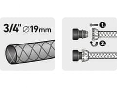 Extol Premium Rýchlospojka na hadici, 3/4", STOP ventil, MOSADZ