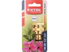 Extol Premium Konektor na kohútik, 1/2"-3/4", MOSADZ