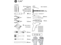 Súprava náradia 68ks, 1/4", CrV
