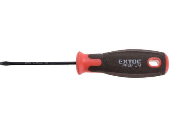 Extol Premium skrutkovač plochý SUPERGRIP, (-) 3x75mm, CrV