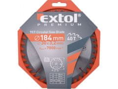 Extol Premium Kotúč pílový s SK plátky, O 184x3,0x30mm, 40T