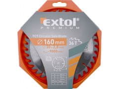 Extol Premium Kotúč pílový s SK plátky, O 160x2,6x30mm, 36T