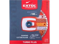 Extol Premium Kotúč diamantový rezný TURBO PLUS - suché i mokré rezanie, O 180x22,2x2,8mm