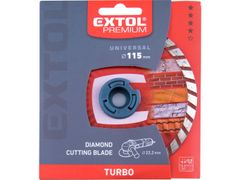 Extol Premium Kotúč diamantový rezný, turbo - suché i mokré rezanie, O 115x22,2x2mm