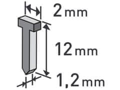 Extol Premium Klince, balenie 1000ks, 12mm, 2,0x0,52x1,2mm