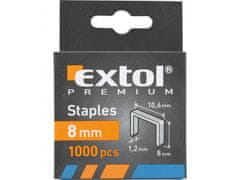 Extol Premium Spony, balenie 1000ks, 8mm, 10,6x0,52x1,2mm