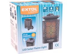 Extol Light Pochodeň LED s plameňom, solárny nabíjanie, 12x LED