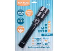 Extol Light Svietidlo 8000lm, zoom, USB nabíjanie s powerbankou, 60W COB LED