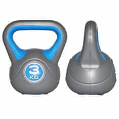 Sportvida KETTLEBELL POTAŽENÝ VINYLOM VÁHA 3 KG 