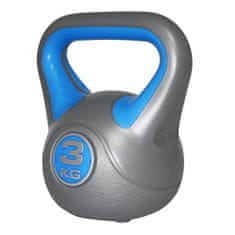 Sportvida KETTLEBELL POTAŽENÝ VINYLOM VÁHA 3 KG 