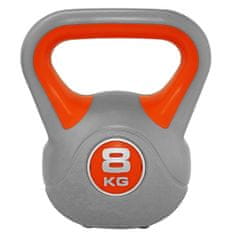 Sportvida KETTLEBELL POTAŽENÝ VINYLOM VÁHA 8 KG 