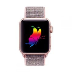Tech-protect Remienok Nylon Apple Watch 4 / 5 / 6 / 7 / 8 / 9 / Se (38 / 40 / 41 Mm) Pink Sand