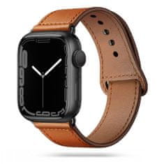 Tech-protect Remienok Leatherfit Apple Watch 4 / 5 / 6 / 7 / 8 / 9 / Se (38 / 40 / 41 Mm) Brown