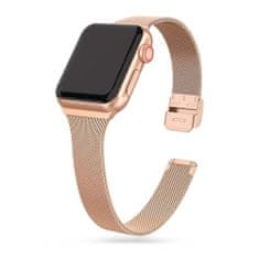 Tech-protect Remienok Thin Milanese Apple Watch 4 / 5 / 6 / 7 / 8 / 9 / Se (38 / 40 / 41 Mm) Blush Gold