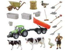 Lean-toys DIY Farm Set Vysoký plot Zvieratá Krava Kačka