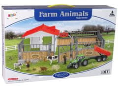 Lean-toys DIY Farm Set Vysoký plot Zvieratá Krava Kačka