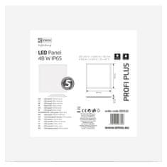 EMOS EMOS Lighting LED panel 60 × 60, štvorcový zabudovateľný biely, 48W neutr.b., IP65 1544104820