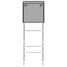 Vidaxl 2-poschodový úložný stojan nad WC sivý 56x30x170 cm železo