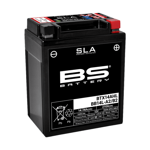 BS-BATTERY V továrni aktivovaný akumulátor BB14L-A2 (FA) (YB14L-A2 (FA)) SLA