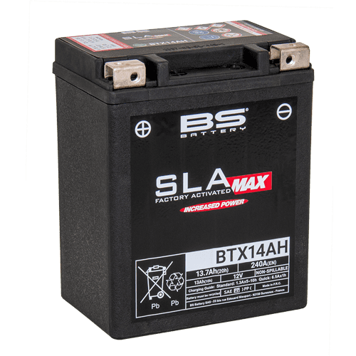 BS-BATTERY V továrni aktivovaný akumulátor BTX14AH (FA) (YTX14AH (FA)) SLA MAX