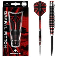 Mission Šípky Steel Darryl Fitton - Black & red - 22g