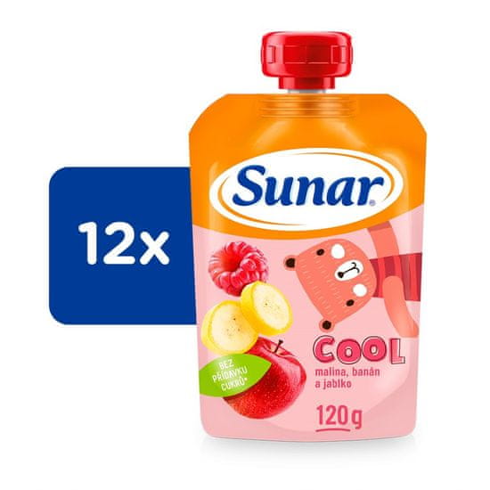 Sunar Cool ovocná kapsička malina, banán, jablko 12 x 120 g