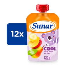 Sunar Cool ovocná kapsička hruška, banán, mango 12 x 120 g