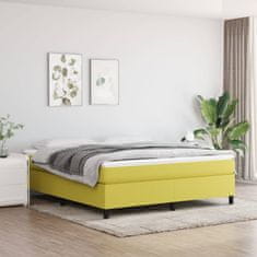 Vidaxl Rám na boxspring posteľ zelený 160x200 cm látka