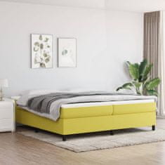 Vidaxl Rám na boxspring posteľ zelený 200x200 cm látka