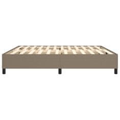 Vidaxl Rám na boxspring posteľ sivohnedý 200x200 cm látka