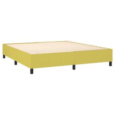 Vidaxl Rám na boxspring posteľ zelený 160x200 cm látka