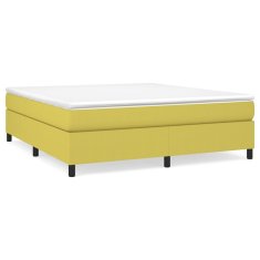 Vidaxl Rám na boxspring posteľ zelený 160x200 cm látka