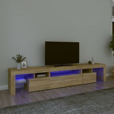 Vidaxl TV skrinka s LED svetlami dub sonoma 215 x 36,5 x 40 cm