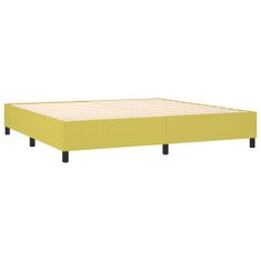 Vidaxl Rám na boxspring posteľ zelený 200x200 cm látka