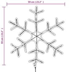 Vidaxl Silueta vianočnej vločky s LED 3 ks teplé biele 59x59 cm
