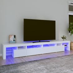 Vidaxl TV skrinka s LED svetlami biela 280x36,5x40 cm