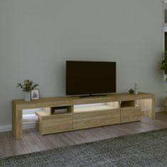 Vidaxl TV skrinka s LED svetlami dub sonoma 215 x 36,5 x 40 cm