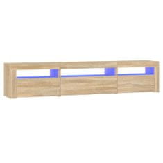 Vidaxl TV skrinka s LED svetlami dub sonoma 195x35x40 cm