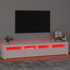 Vidaxl TV skrinka s LED svetlami čierna 210x35x40 cm
