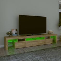 Vidaxl TV skrinka s LED svetlami dub sonoma 230 x 36,5 x 40 cm