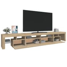 Vidaxl TV skrinka s LED svetlami dub sonoma 260 x 36,5 x 40 cm